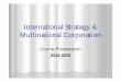 International Strategy & Multinational Corporation