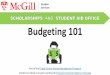 Budgeting 101 - McGill University