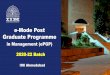 e-Mode Post Graduate Programme - IIMA