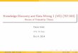 Knowledge Discovery and Data Mining 1 (VO) (707.003 