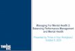 Managing For Mental Health 2: Balancing Performance 
