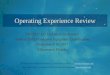 Operating Experience Review - Aventri