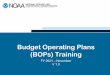 Budget Operating Plans (BOPs) Training