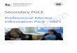 Secondary PGCE Professional Mentor Information Pack –2021