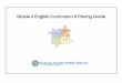 Grade 4 English Curriculum & Pacing Guide
