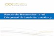 Records Retention and Disposal Schedule 2016-17