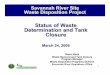Status of Waste Determination and Tank Closure