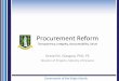 Procurement Reform Transparency, Integrity, Accountability 