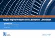 Lloyds Register Classification & Equipment Certification