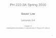 Gauss’ Law Lectures 3-4