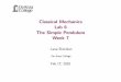 Classical Mechanics Lab 6 The Simple Pendulum Week 7
