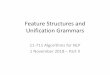 Feature structures and unification F18