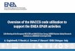 Overview of the MACCS code utilisation to support the ENEA 