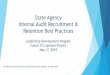 State Agency Internal Audit Recruitment & Retention Best 