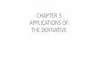 CHAPTER 3 APPLICATIONS OF THE DERIVATIVE