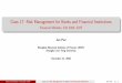 Class 17: Risk Management for Banks and Financial Institutions