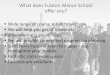 What does Fulston Manor School offer you?