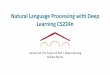 Natural Language Processing with Deep Learning CS224n