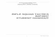RIFLE SQUAD TACTICS B2F2837 STUDENT HANDOUT