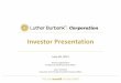 LBC Investor Presentation - 2Q 2021