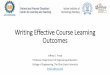 Writing Effective Course Learning Outcomes