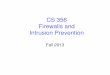 CS 356 Firewalls and Intrusion Prevention