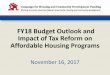 FY18 Budget Outlook and Impact of Tax Reform on Affordable 