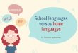 School languages versus home NAMASHKAR 你好 languages
