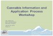 Cannabis Information and Application Process Workshop