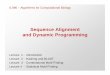 Sequence Alignment and Dynamic Programming