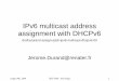 IPv6 multicast address assignment with DHCPv6