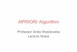 APRIORI Algorithm - Stony Brook University - Department of