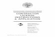 CONTRACTOR LICENSE INSTRUCTIONS & APPLICATION