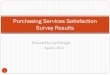 Purchasing Services Satisfaction Survey