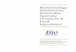 Biotechnology Solutions for Renewable Specialty Chemicals & Food
