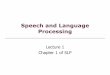 Speech and Language Processing - ROHAN Academic Computing WWW Server