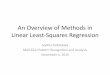 An Overview of Methods in Linear Least-Squares Regression