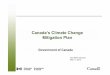 Canadaâ„¢s Climate Change Mitigation Plan