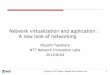 Network virtualization and application : A new look of networking