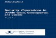 Security Operations in Aceh Policy Studies