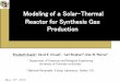 Modeling of a Solar-Thermal Reactor for Synthesis Gas Production