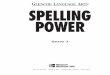Spelling Power Workbook - Glencoe