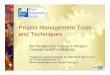 Project Management Tools and Techniques - UPRM