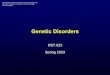 Genetic Disorders - Massachusetts Institute of Technology