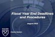 Fiscal Year End Deadlines and Procedures - Emory University Home Page