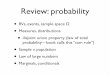 Review: probability