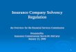 Insurance Company Solvency Regulation