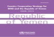 Country Cooperation Strategy for WHO and the Republic of Yemen