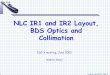 NLC IR1 and IR2 Layout, BDS Optics and Collimation