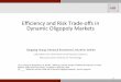 Eﬃciency(and(Risk(Trade0oﬀs(in(( Dynamic(Oligopoly(Markets(